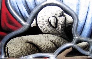 stained glass lamb painting example